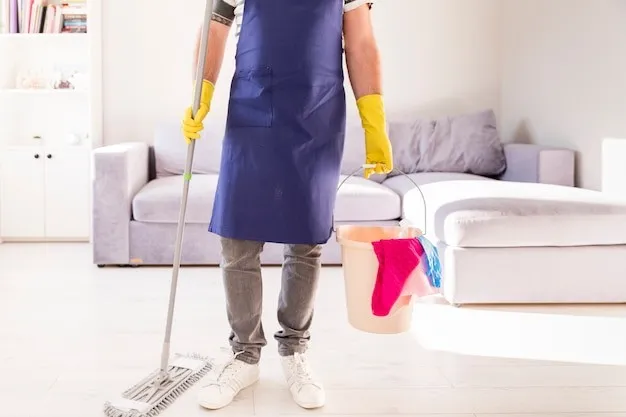 Professional deep cleaning in progress